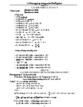 19 Phương pháp chứng minh bất đẳng thức